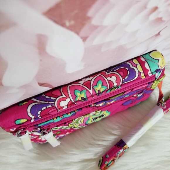 Vera Bradley Wallet Clutch Strap Crossbody Pink - Picture 6 of 8